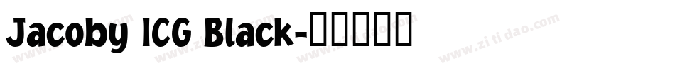 Jacoby ICG Black字体转换